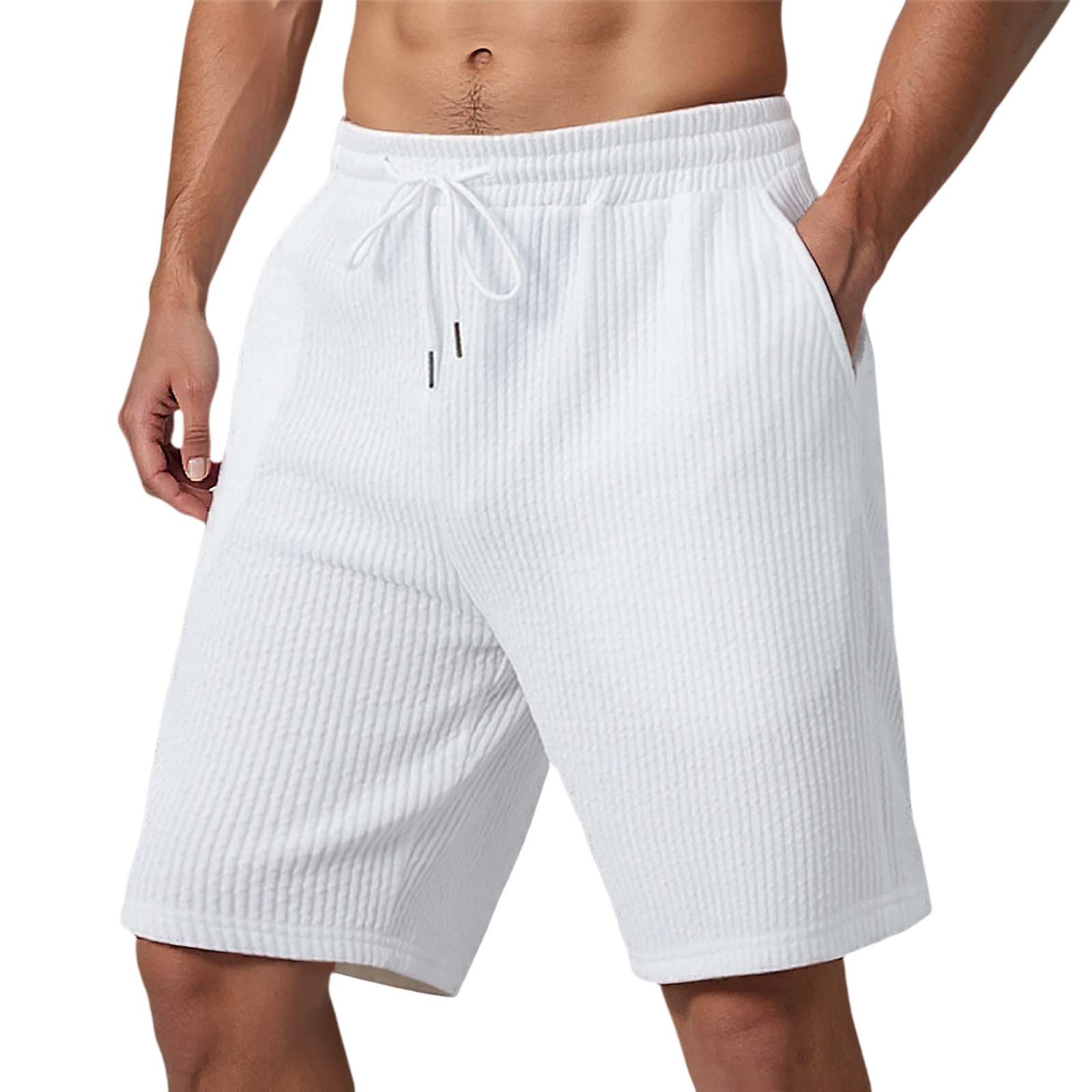 thumbnail image 4 of Pantalones cortos deportivos casuales de jacquard europeos nuevos para hombre - Pantalones cortos de playa holgados y elásticos para actividades al aire libre, 4 of 8